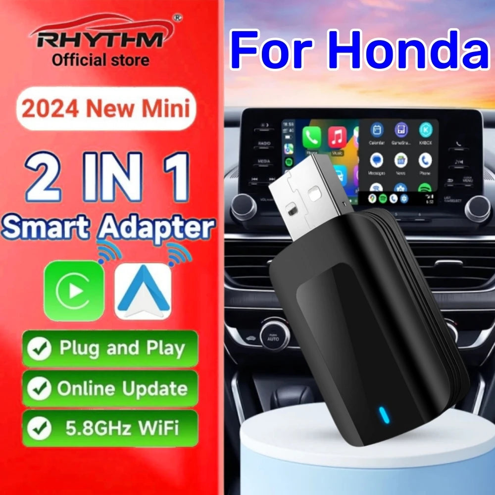 Wireless Adapter CarPlay Android Auto 2in1 Smart Dongle Play&Plug For Honda Accord Civic C | AUTOKITSHOP
