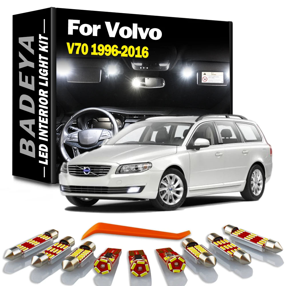BADEYA Interior LED Light Car Bulb Kit For Volvo V70 MK1 MK2 MK3 1996-2012 2013 2014 2015