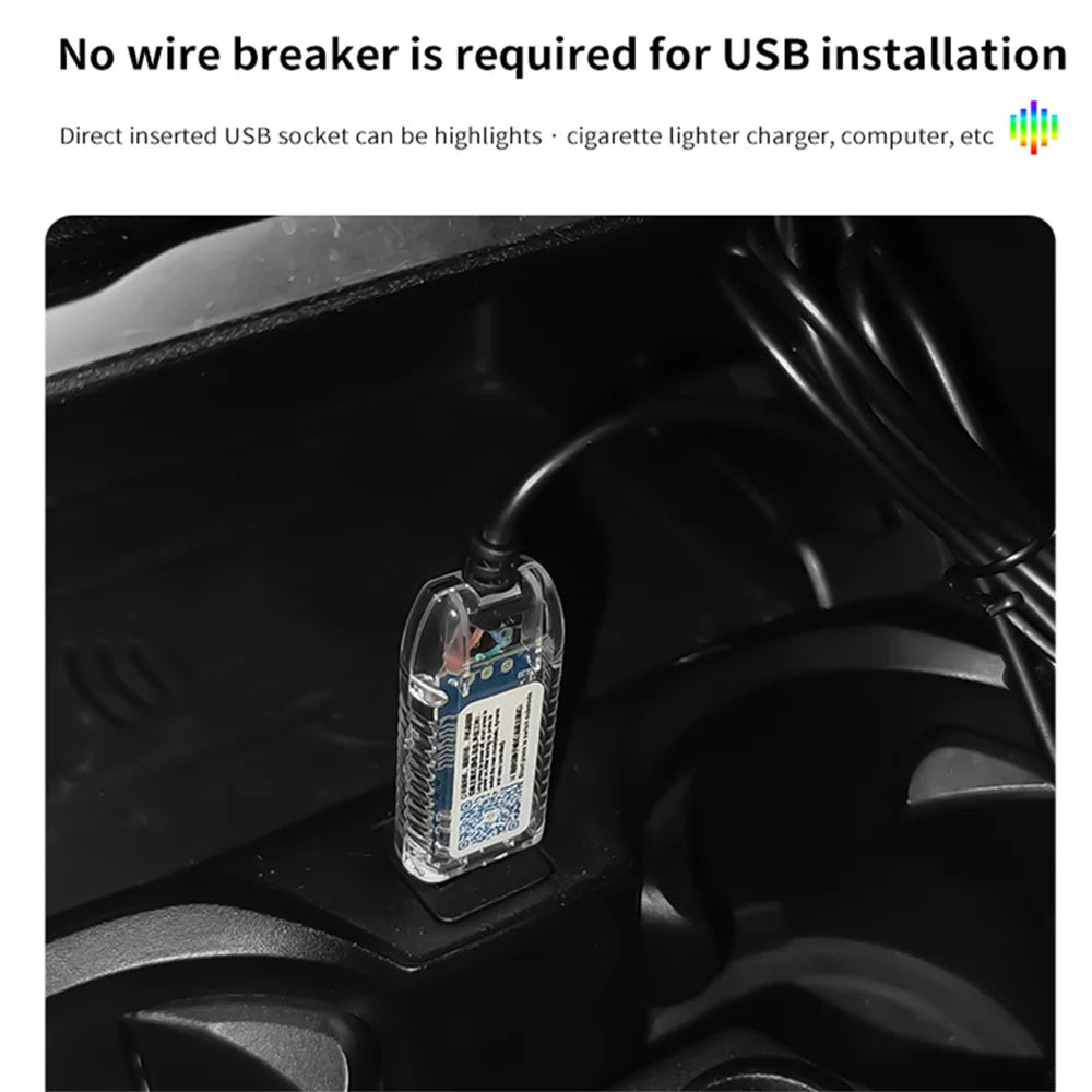 64 Color - Ambient Light - App Control - Car Interior Lighting