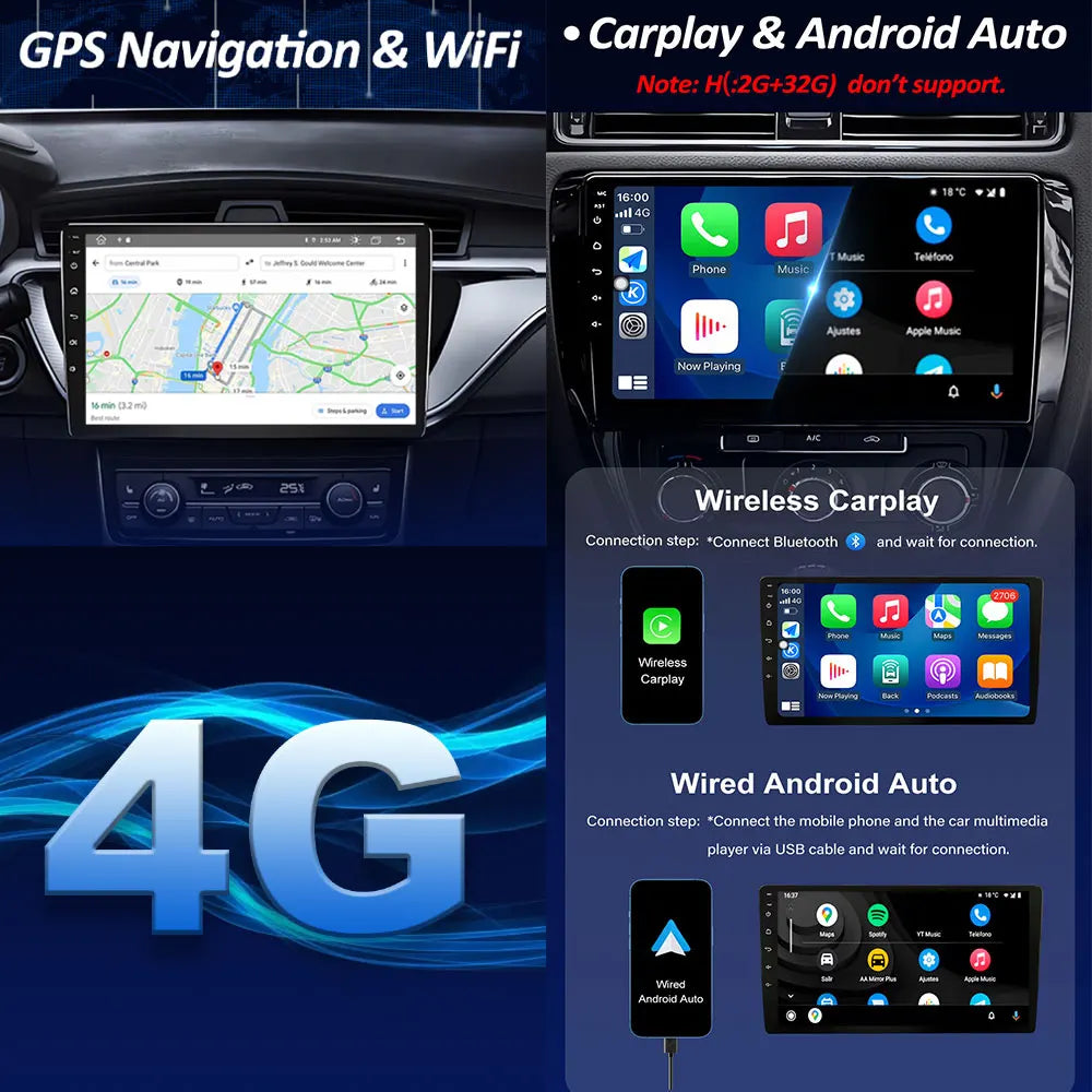 Wireless Carplay Android 15 For Opel Vivaro X83 For Renault Trafic 2 For Nissan Primastar