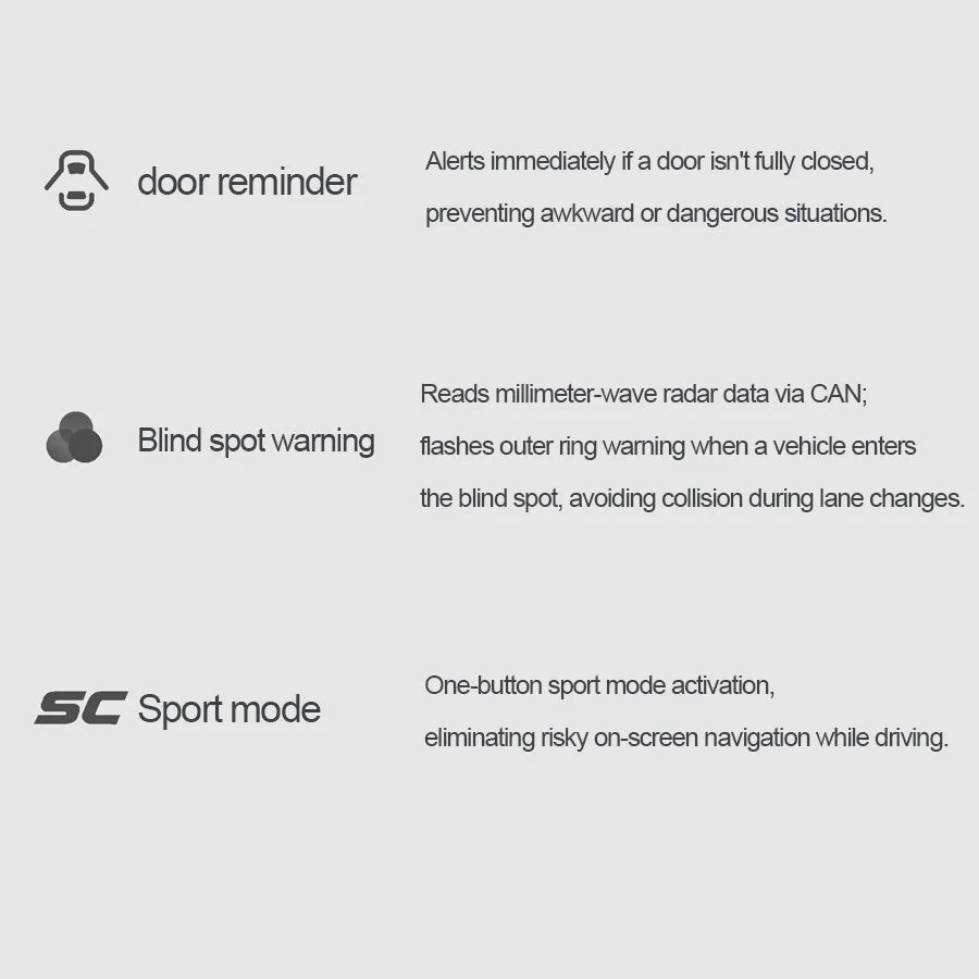 3-in-1 Multi-Functional Steering Wheel Buttons for Tesla Model Y Model 3 Refreshed Version - Digital Dashboard Control