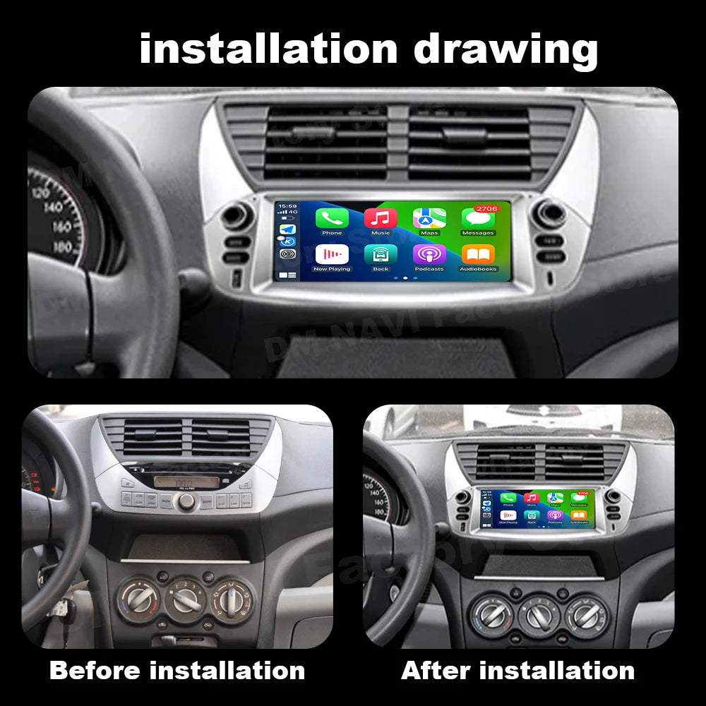 Wireless Carplay Android Auto Touch display for Suzuki Alto 2009-2016 Car Radio Multimedia