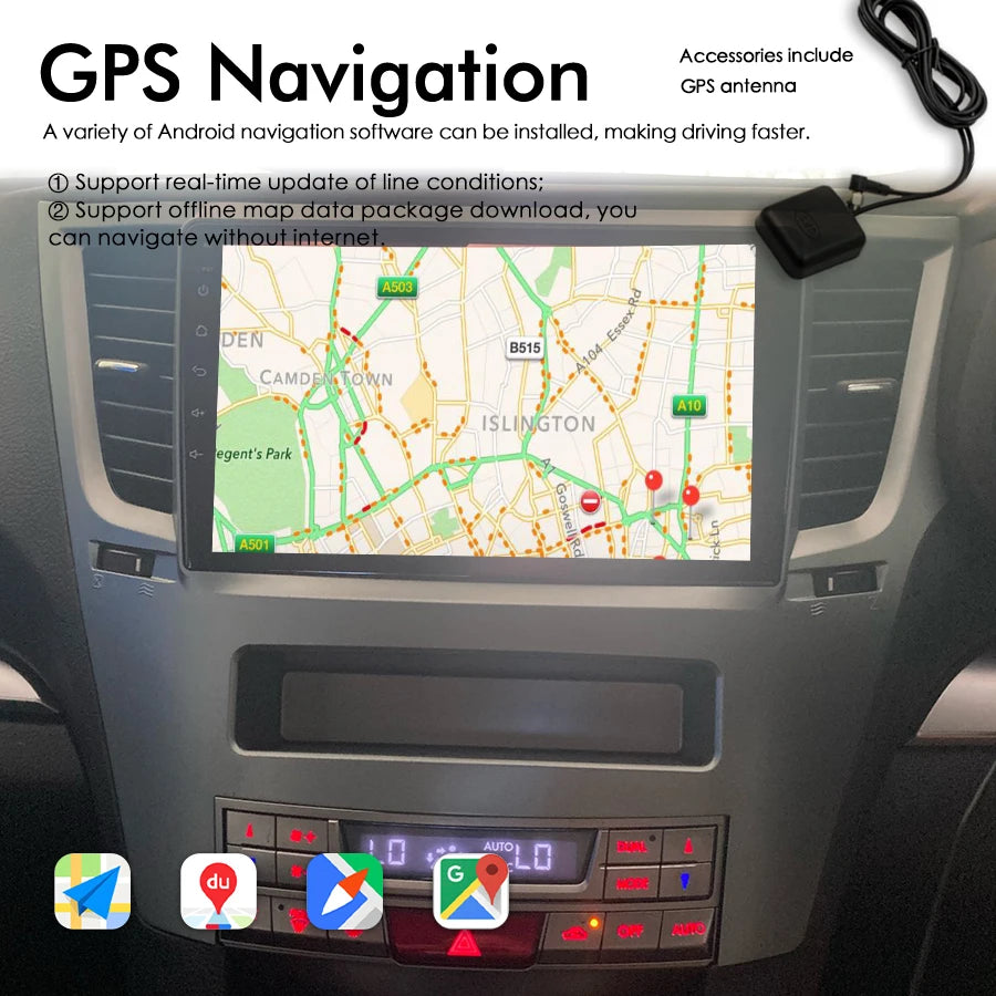Android 13 2 Din For Subaru Outback Impreza Legacy Navi GPS Touch Screen Stereo Car Multim | AUTOKITSHOP