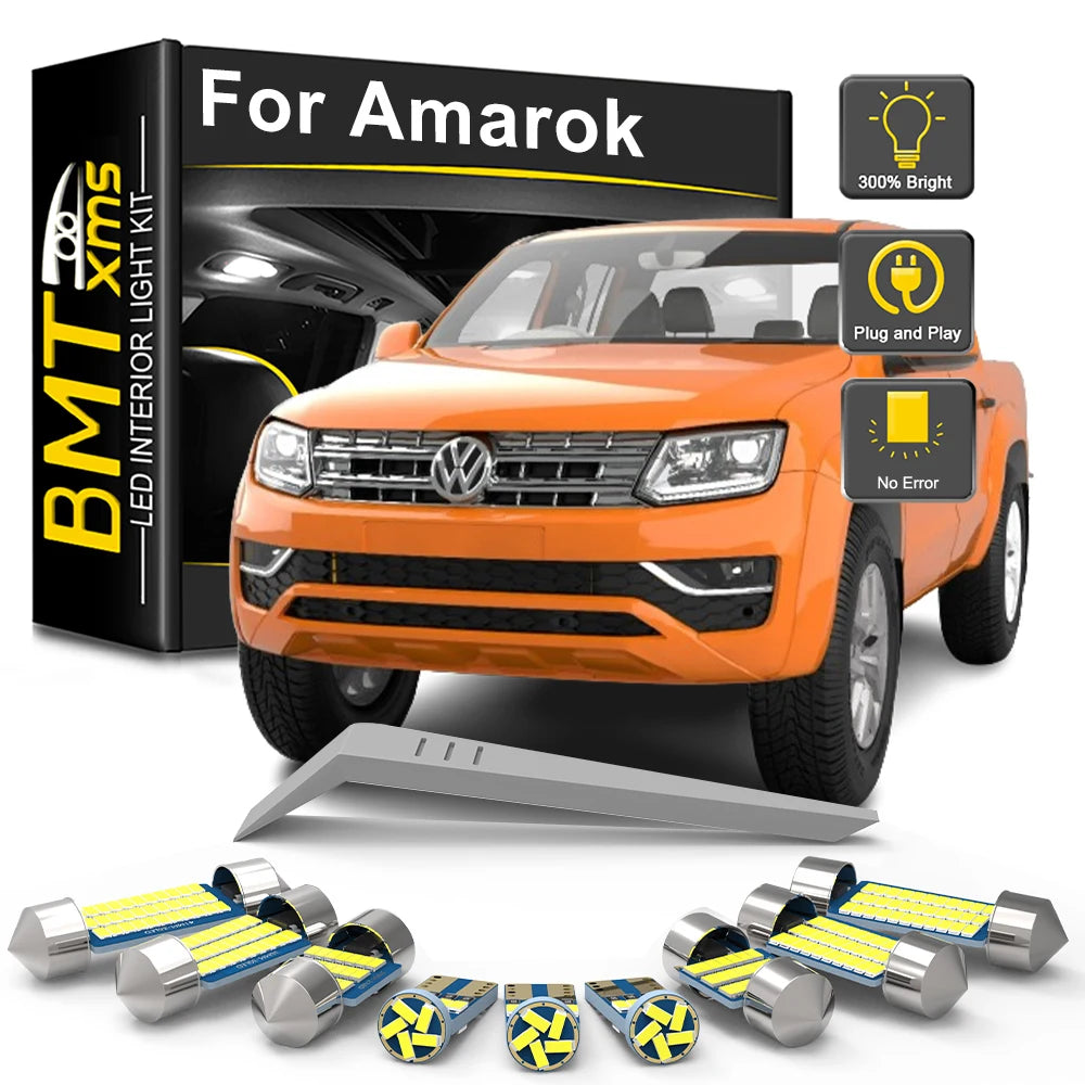 8-Piece LED Interior Light Kit for Volkswagen VW Amarok 2010-2013 - Canbus Dome Map Door Trunk Bulbs | AUTOKITSHOP