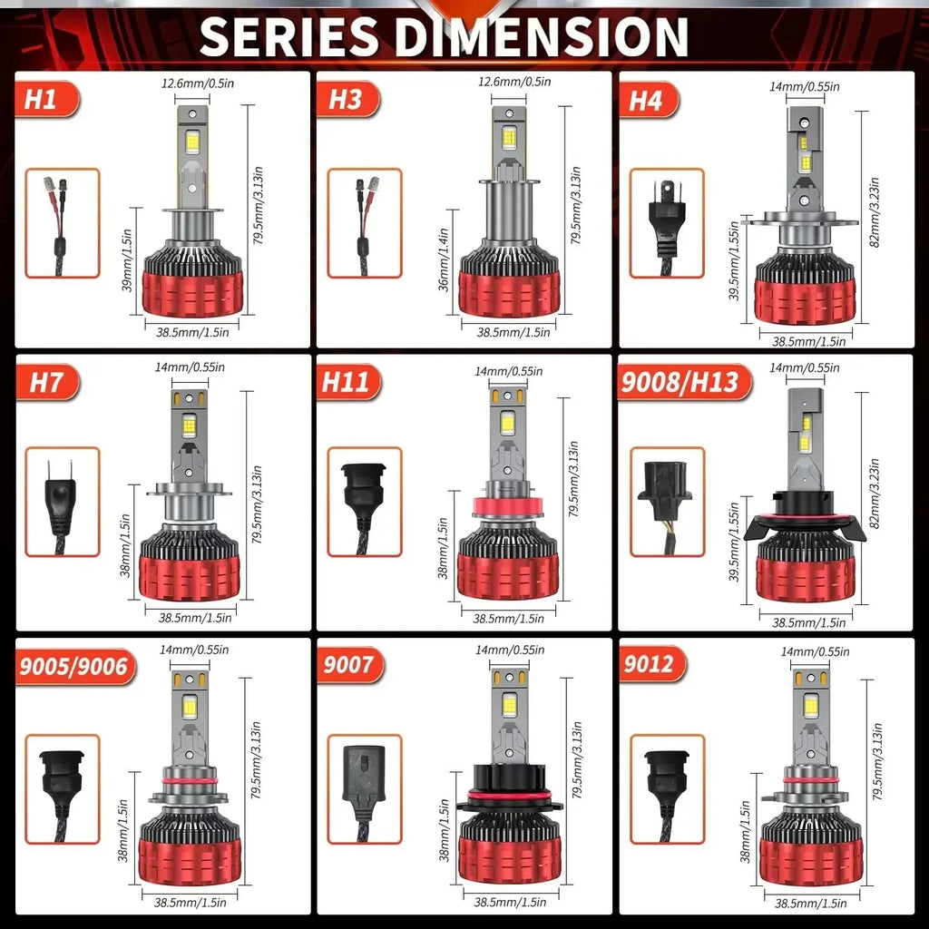 8800W H7 H4 H11 LED Headlight High Power Canbus H1 9005 HB3 9006 HB4 9012 HIR2 9007 HB5 90