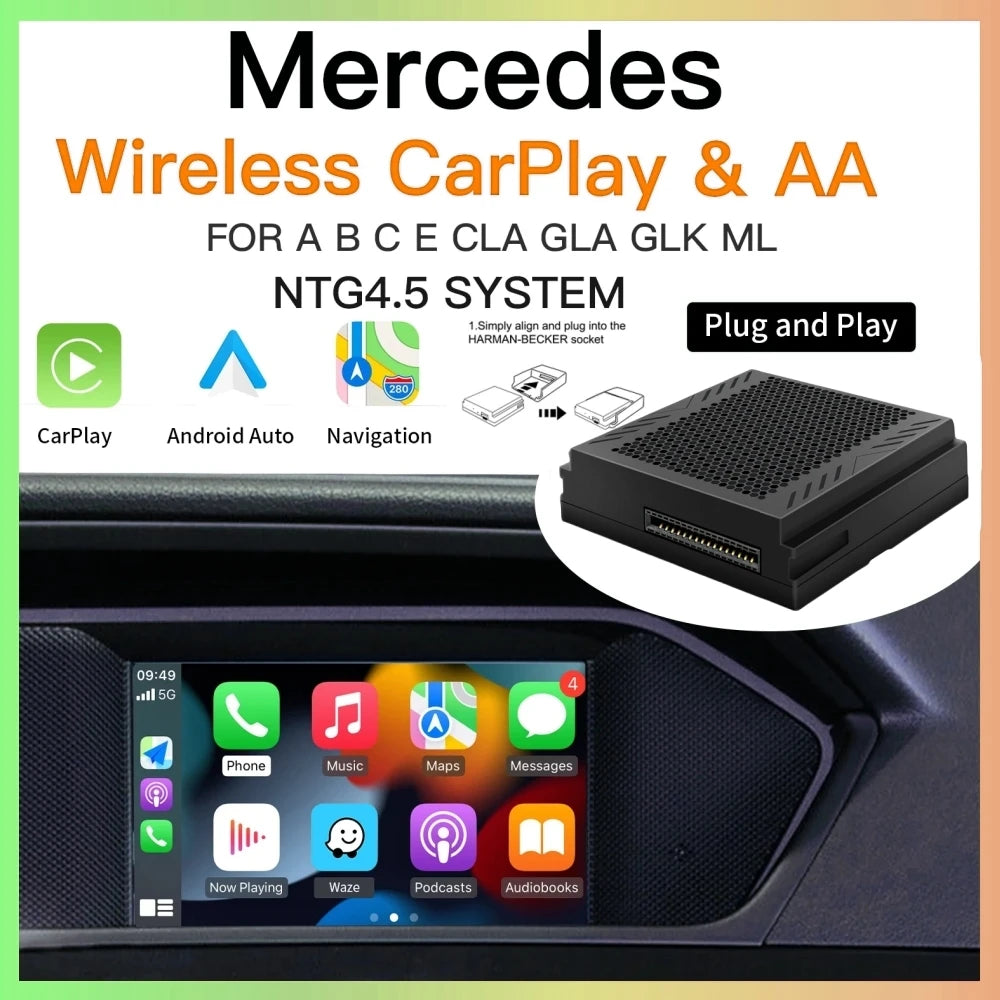 Upgrade Wireless Carplay Suitable For Mercedes Benz A B C E CLA GLA GLK ML Sprinter NTG4.5 | AUTOKITSHOP