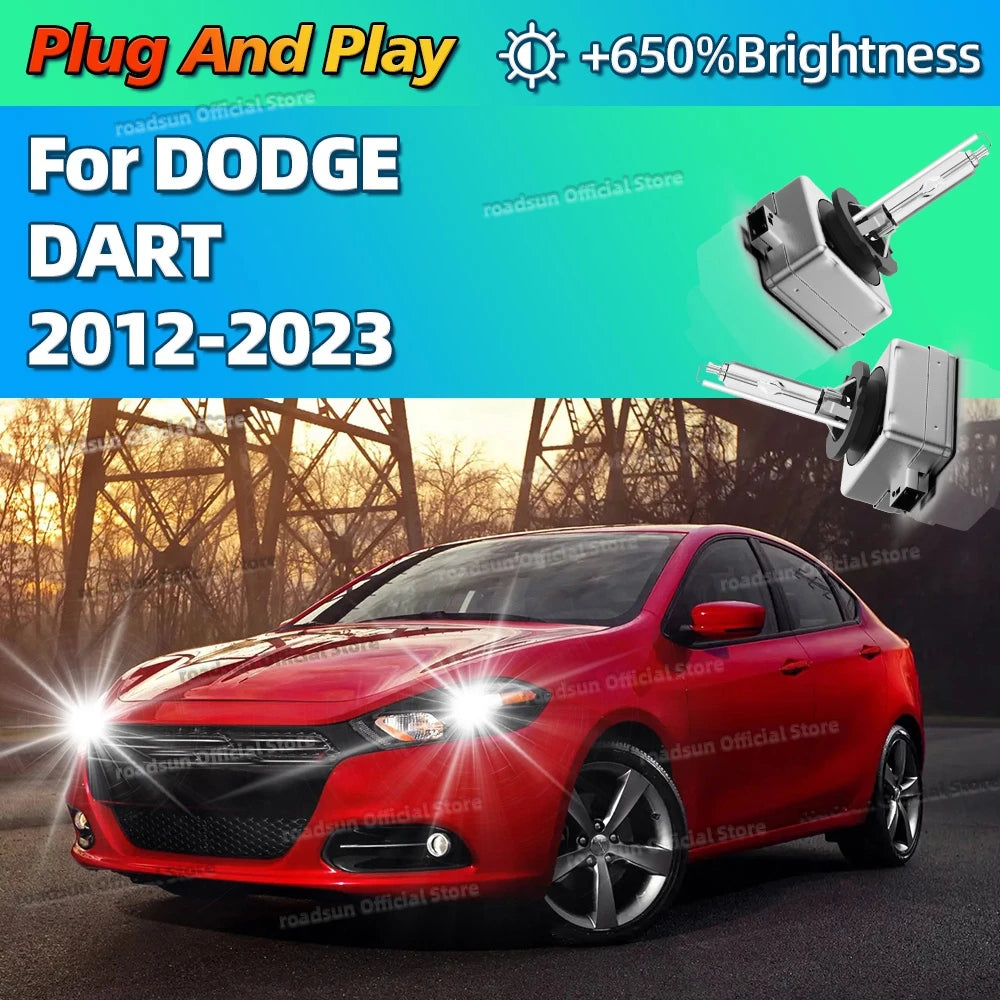 High Brightness Headlight 35W Xenon Bulbs D3S HID Car Light 6000K For DODGE DART 2012-2023