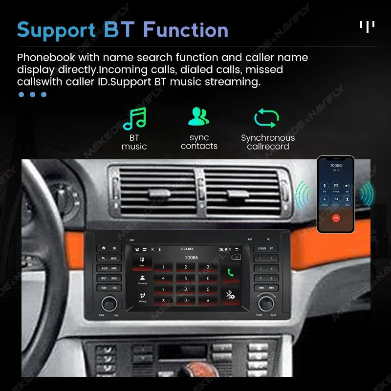 7inch IPS Screen Android 2 Din Car Radio for BMW 5 E39 1995 - 2003 E53 X5 M5 Carplay Auto  | AUTOKITSHOP