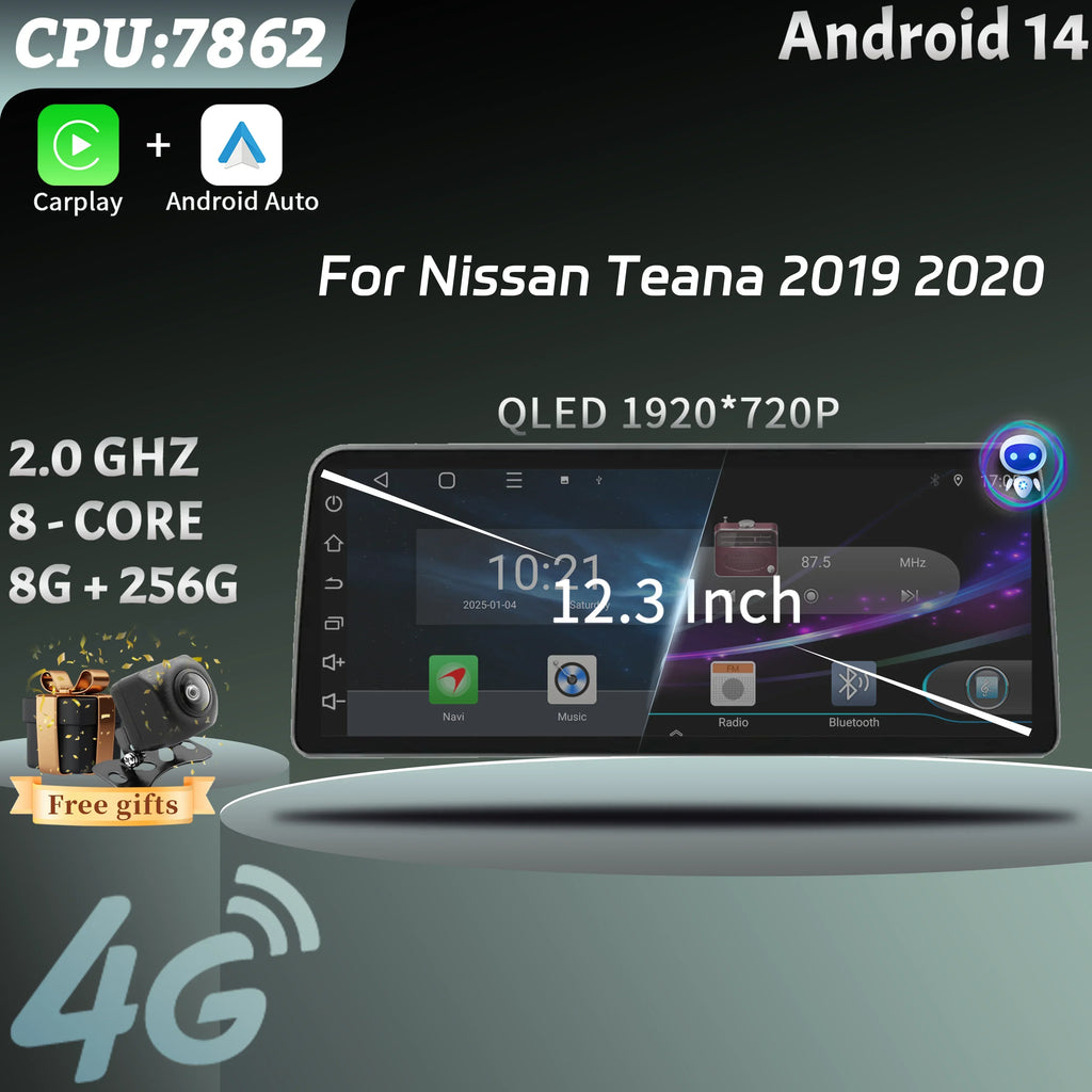 12.3inch Touch Screen Android 15 For Nissan Teana 2019 2020 Car Radio Multimedia Navigatio