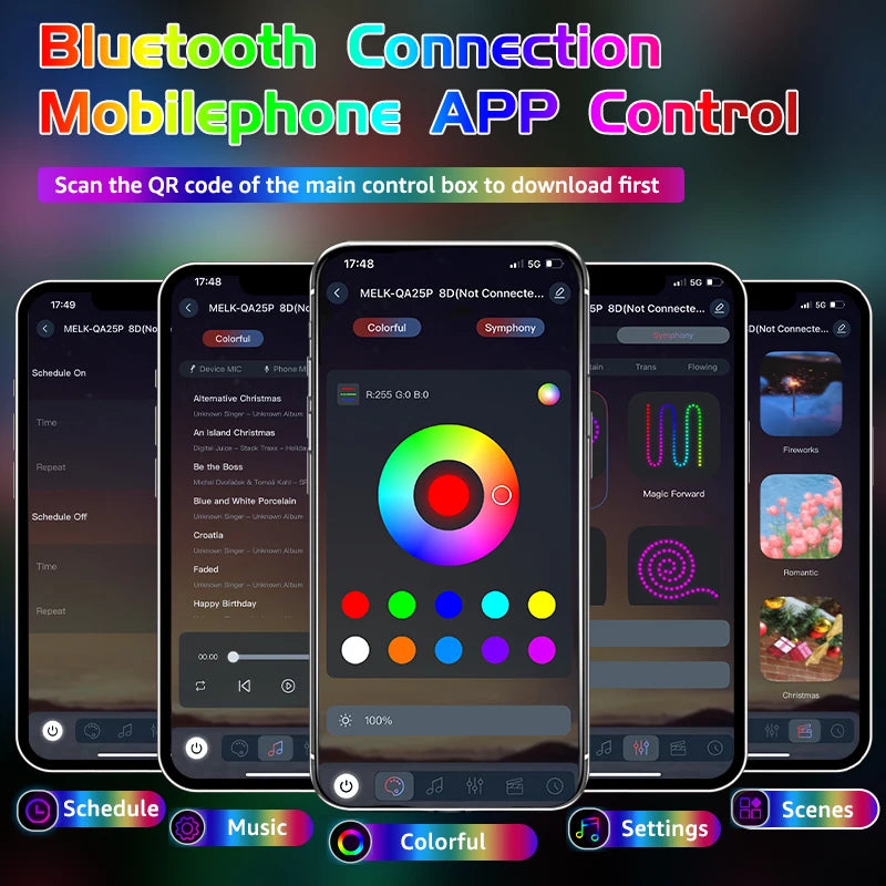 64 Color - Ambient Light - App Control - Car Interior Lighting | AUTOKITSHOP