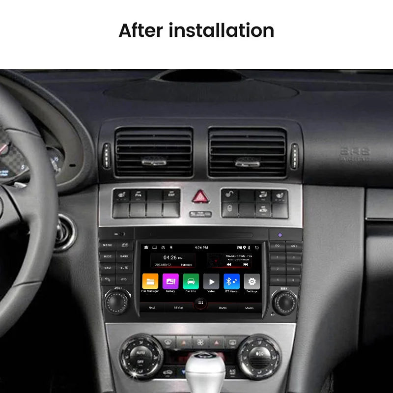 Wireless CarPlay Android Auto 7“ Car Radio For Mercedes Benz C Class W203 C200 C230 C240 C
