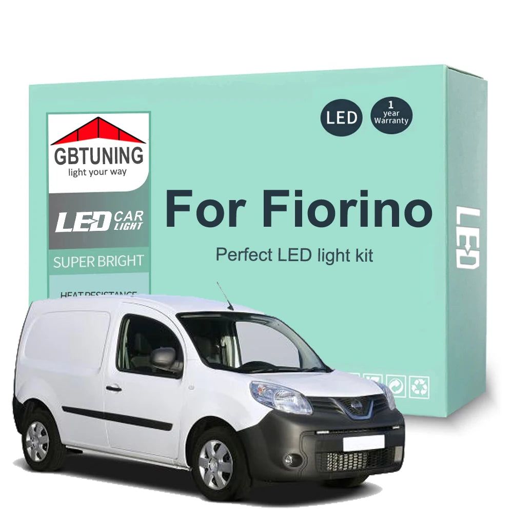LED Interior Light Kit for Fiat Fiorino Qubo 2007-2018 - Canbus Dome Map Door Trunk Bulbs | AUTOKITSHOP