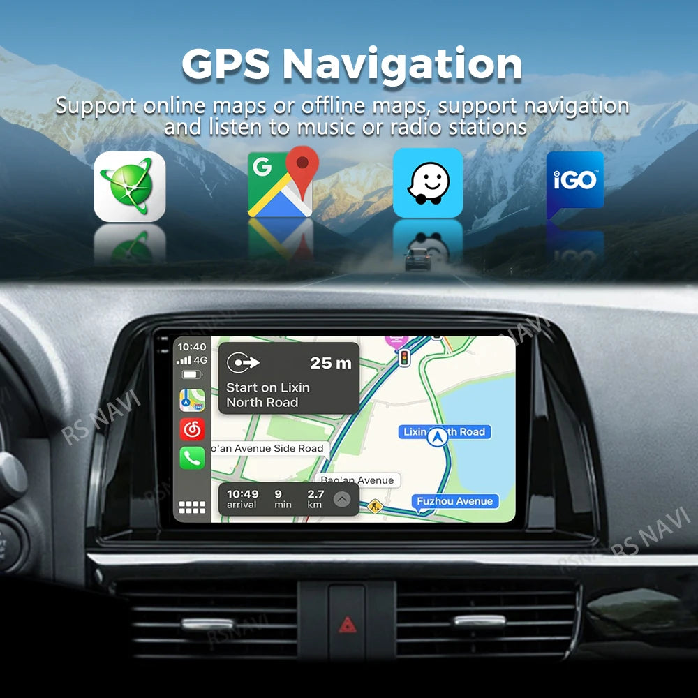 Qualcomm Android 16 For Mazda CX5 CX-5 CX 5 2012 - 2015 2K QLED Car Radio Multimedia Video