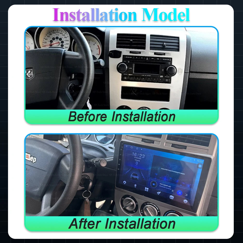 Android 16 For Dodge Caliber Jeep Compass 1 Mk Patriot 2006-2010 Multimedia Player Stereo  | AUTOKITSHOP