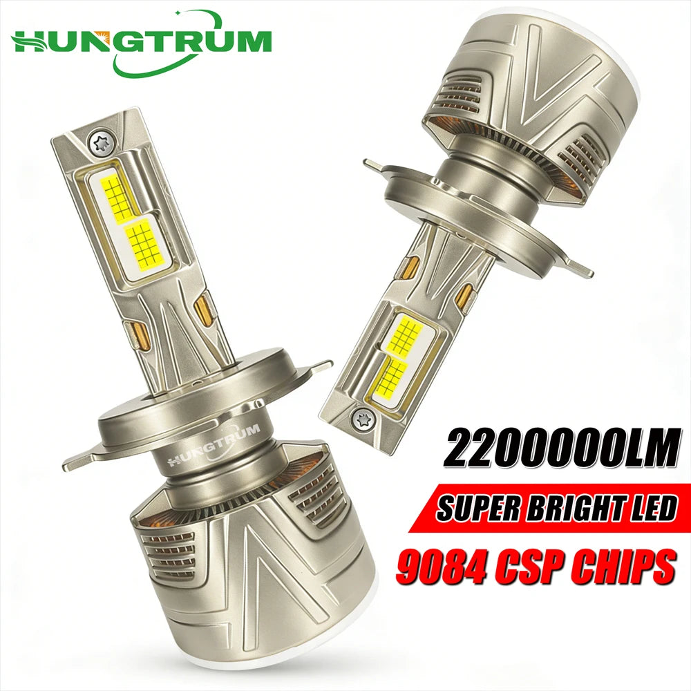 H1 H4 H7 LED Headlight H11 9005 9006 Plug And Play Auto Lights 2200000LM With Turbo Fan Co