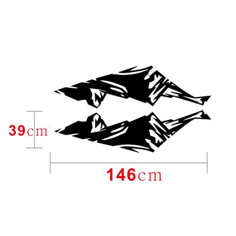 1 Pair Snow Mountain Car stickers Range Mountain Vinyl Car Decals Sticker For Jeep Wrangle