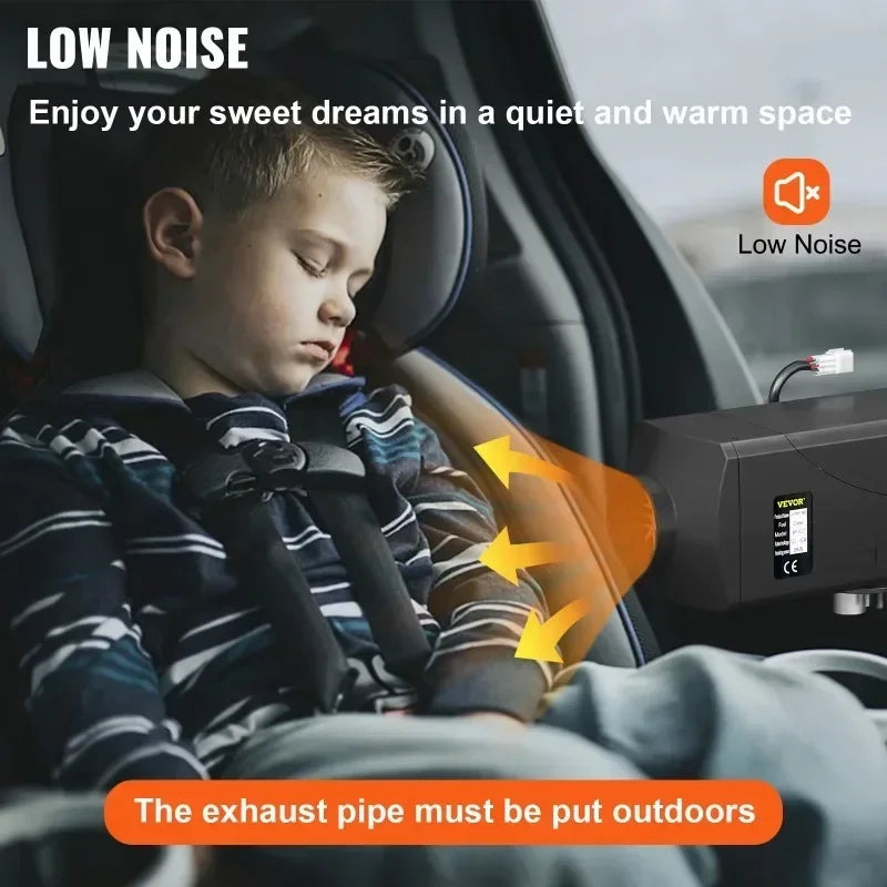 Easy Install 5KW 12V 24V Car Diesel Air Parking Heater Low Noise Full Heater Kit for Truck RV Bu - Automotive LED Light