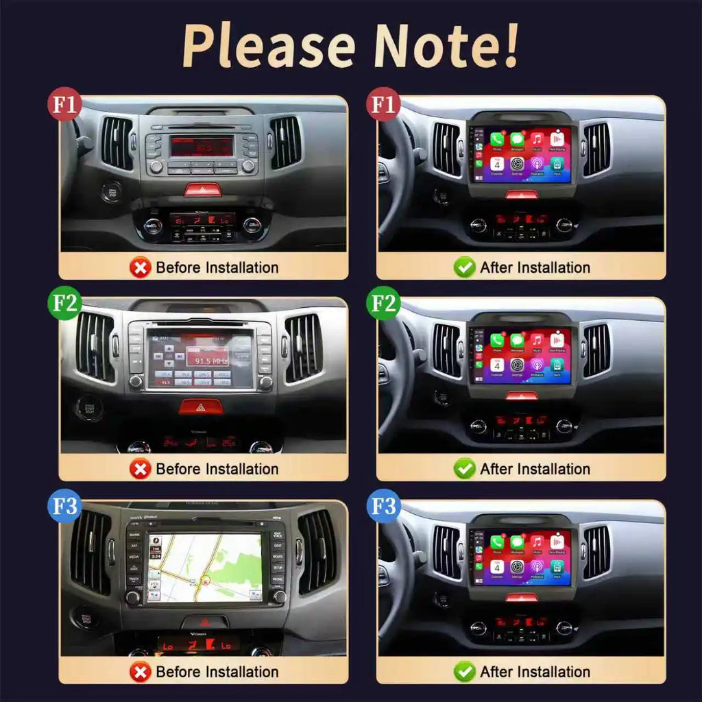 Car Player Android 14 For Kia Sportage 3 SL 2010-2016 Auto Radio Multimedia Navigation Wir