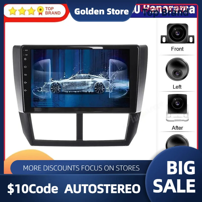 Carplay For Subaru Forester WRX 2008-2014 Android 13.0 Car Radio GPS Multimedia Player And