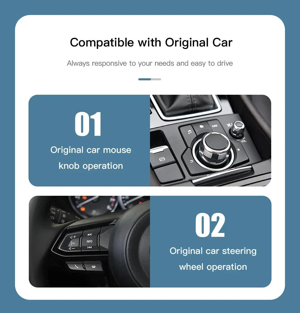 Upgrade P2 CarPlay Android Auto USB Adapter Hub OEM Retrofit For Mazda 2 3 6 CX30 CX5 CX8