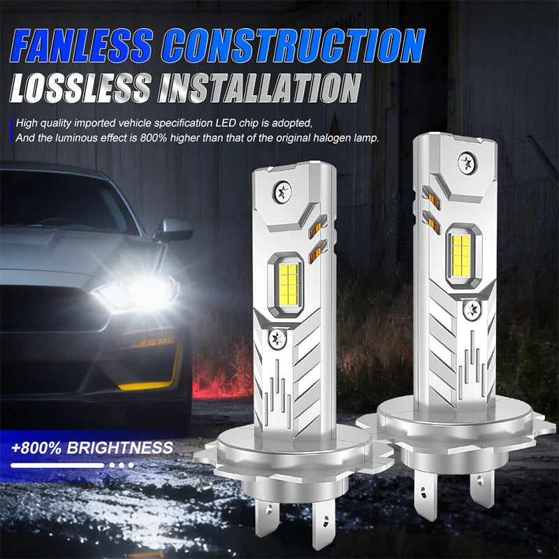 H7 H4 LED Headlight Canbus 9005 H11 H1 H8 HB3 9006 HB4 Turbo 1:1 Size Plug&Play Mini Lamp