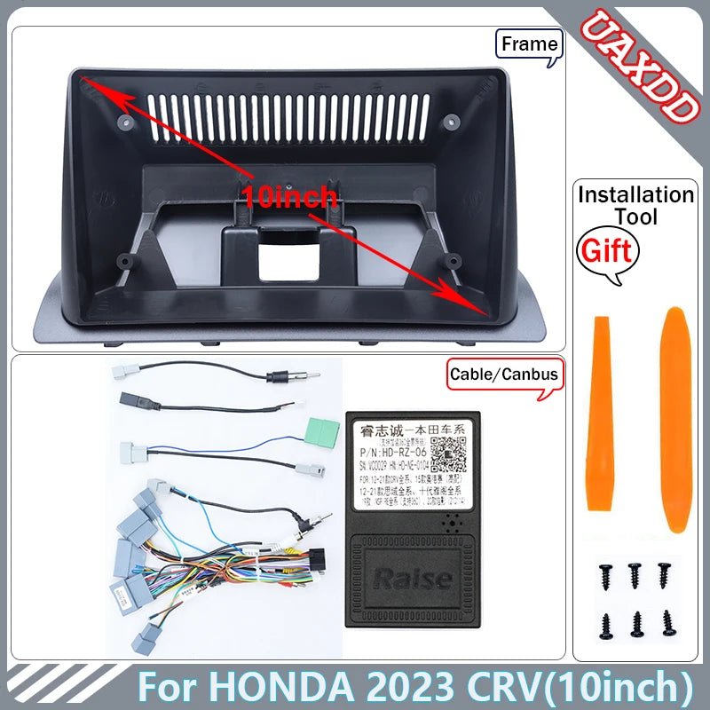 For 2023 Honda CRV 10.1inch Cd dvd Radio Android Stereo Frame Multimedia Panel Fascia Dash
