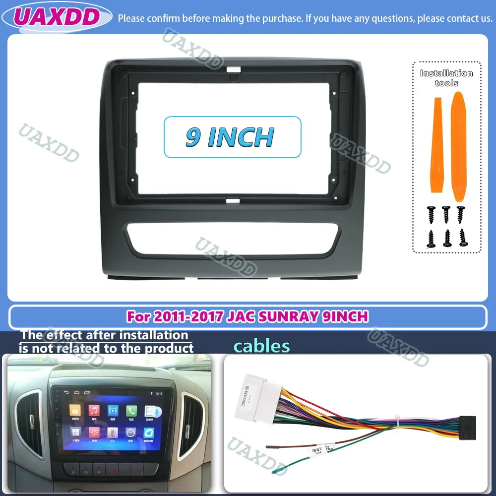 Panneau facade navigation GPS audio voiture cadre en plastique stereo For 2011-2017 JAC SU