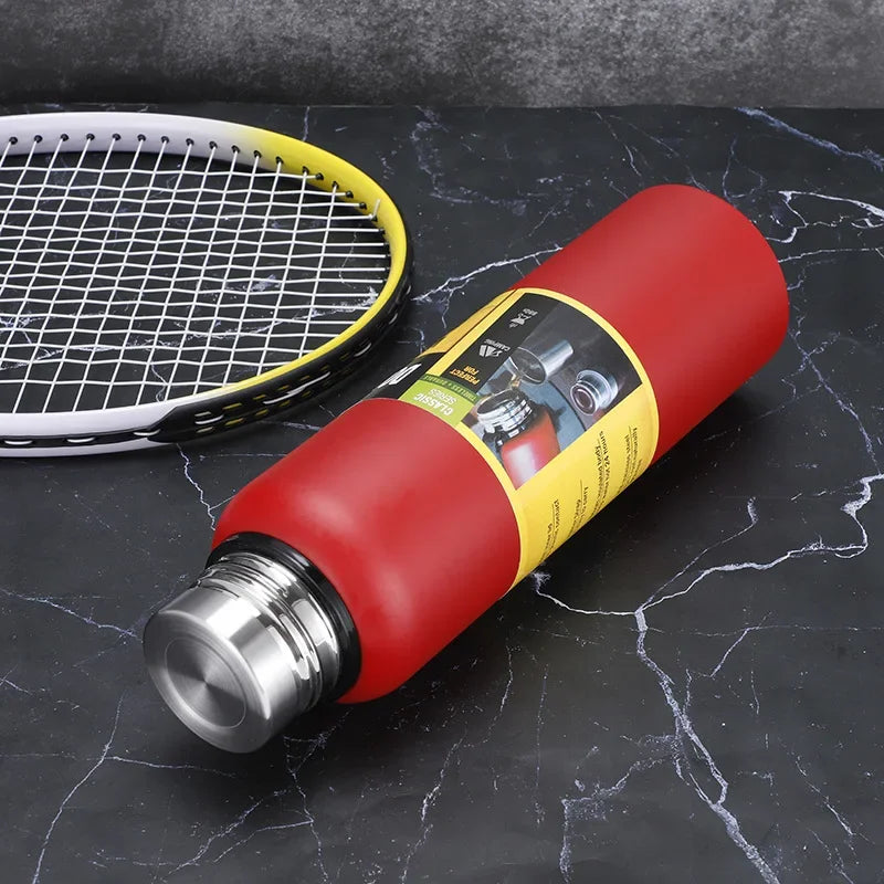 500/1000/1500ml Thermos Cup Stainless Steel Large Capacity Sports Water Bottle Vacuum Flask Port - Automotive LED Light