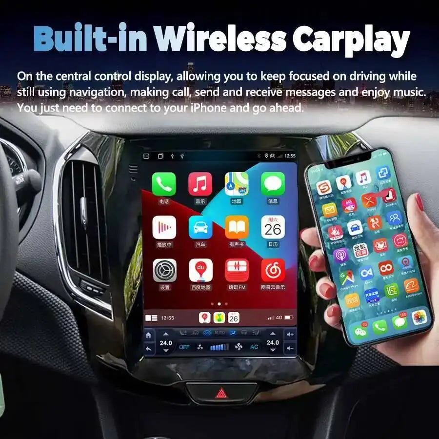 For Chevrolet Cruze LTZ 2015-2018 Android 15 Radio Navi Wireless Carplay Navirider 10.4''  | AUTOKITSHOP