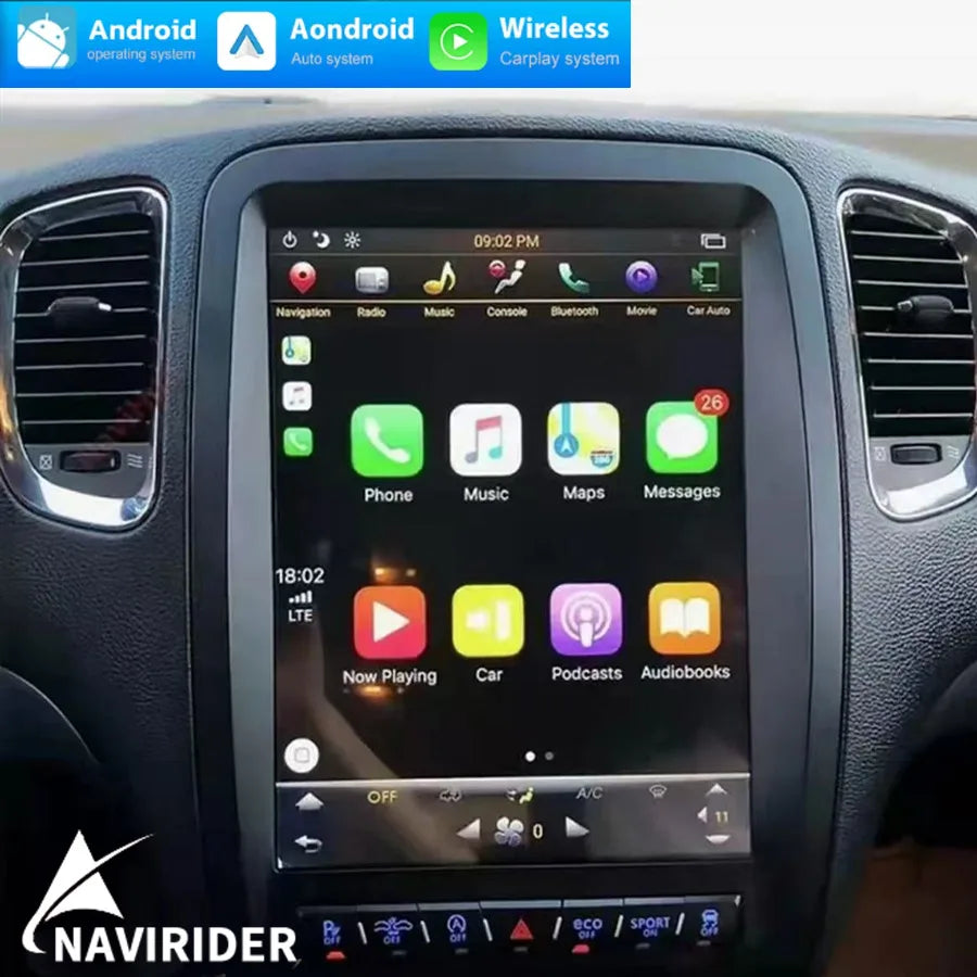 13inch Android QLED Screen 4G Carplay Radio 2din For Dodge Durango 2011-2020 GPS Multimedi | AUTOKITSHOP