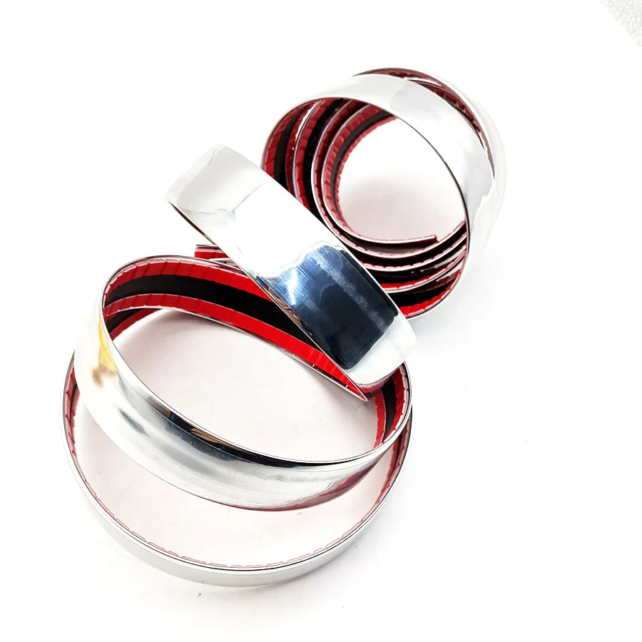 100" Car Bumper Door Edge Lip Guard Chrome Decor Protector Moulding Trim Strip