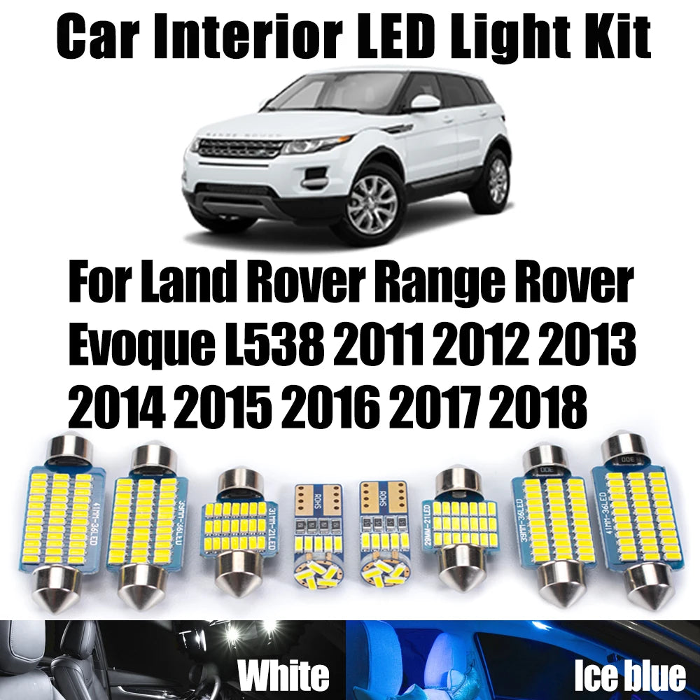 LED Interior Light Kit for Land Rover Range Rover Evoque L538 2011- 2015 - Canbus Dome Map Door Trunk Bulbs | AUTOKIT...