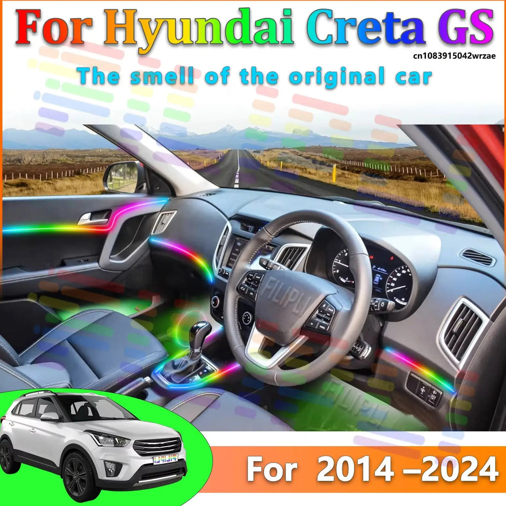 64 RGB - Neon Strip - for Hyundai - App Control - Car Interior Lighting | AUTOKITSHOP