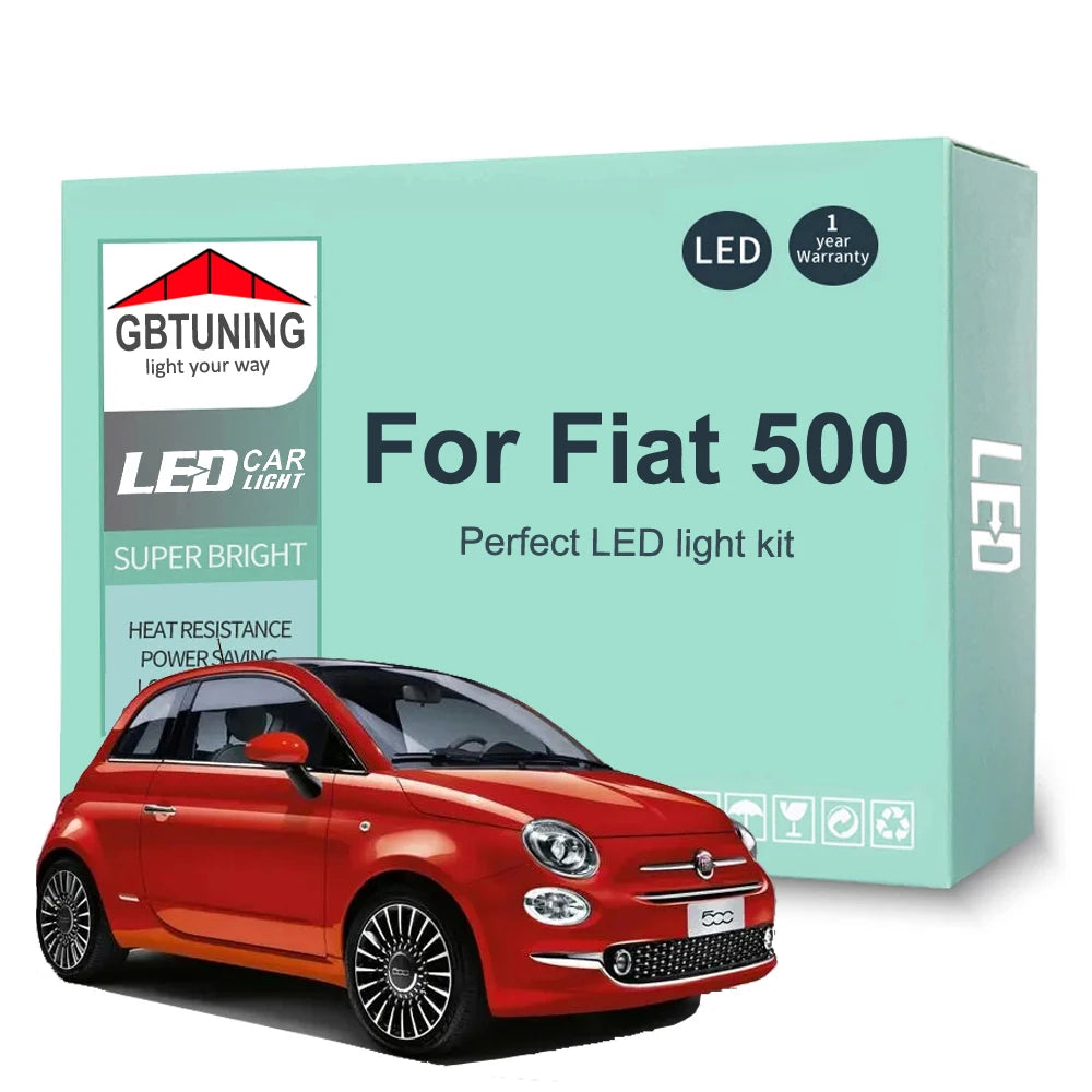 7-Piece LED Interior Light Kit for Fiat 500 - Canbus Error-Free Bulbs | AUTOKITSHOP