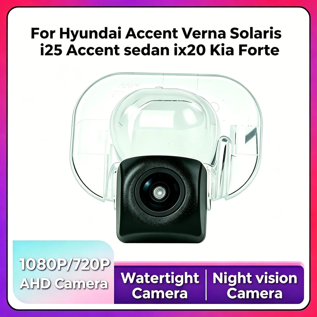 170° AHD Car Rear Camera Fisheye Lens With Bracket Watertight For Hyundai Accent Verna Sol