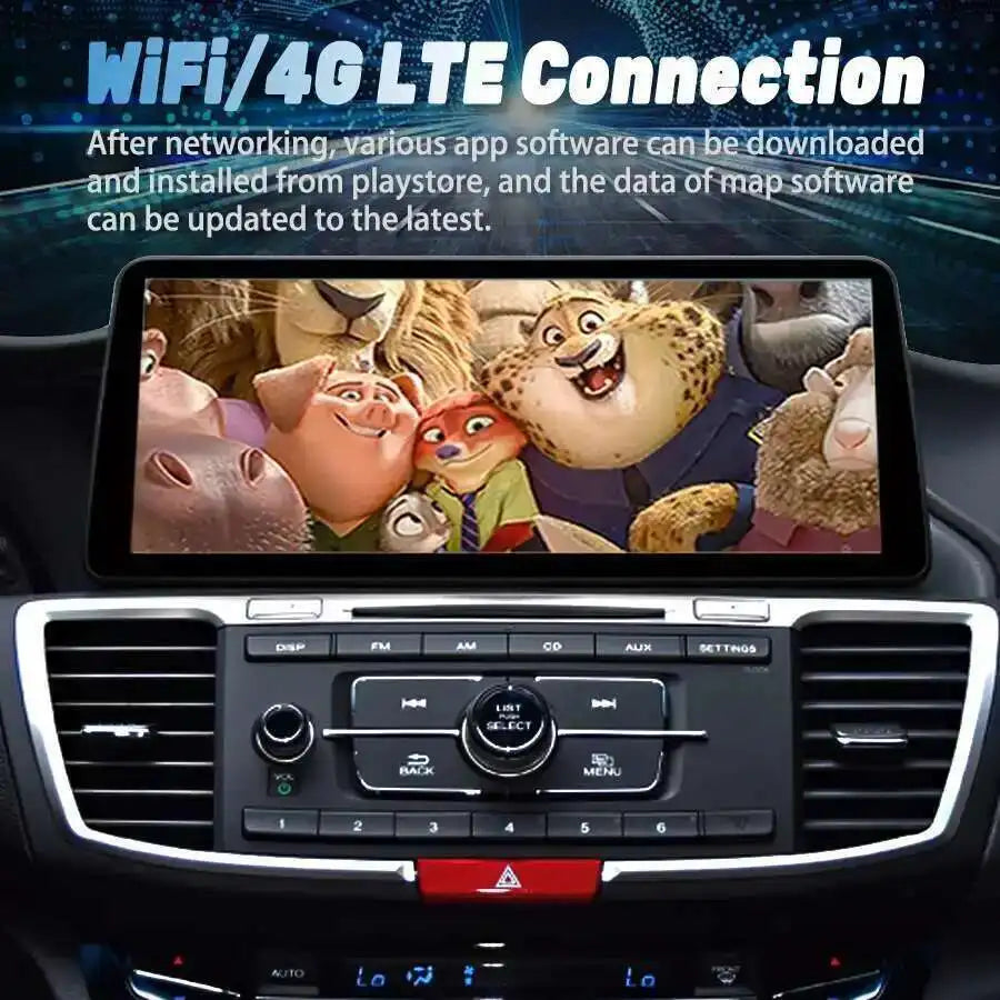 NaviRider 12.3" Android 14 Screen For Honda Accord 9 2013-2018 Navig Car Multimedia Video