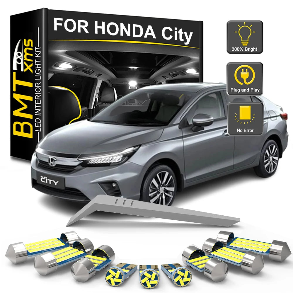9-Piece LED Interior Light Kit for Honda City - Canbus Error-Free Bulbs | AUTOKITSHOP