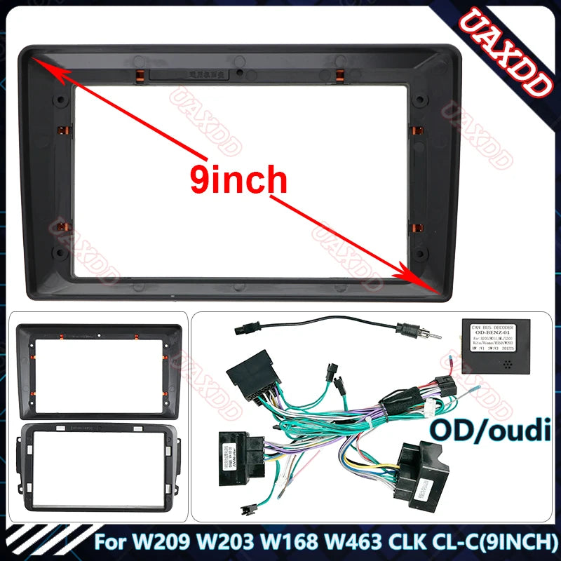 For Benz W209 W203 W168 W463 CLK CL-C 9INCH DVD Stereo Audio Screen Multimedia Video CD Pl