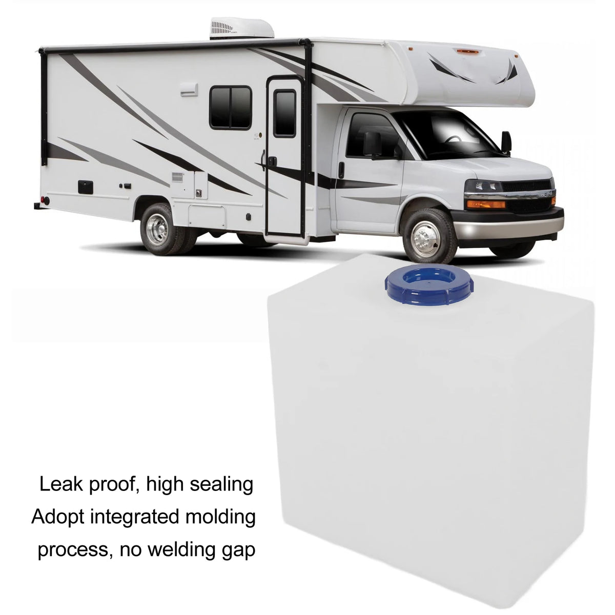 RV Water Storage Tank Heat Cold Resistant PE Fresh Water Tank 435×400×255mm/500×400×200mm for Tr - Automotive LED Light