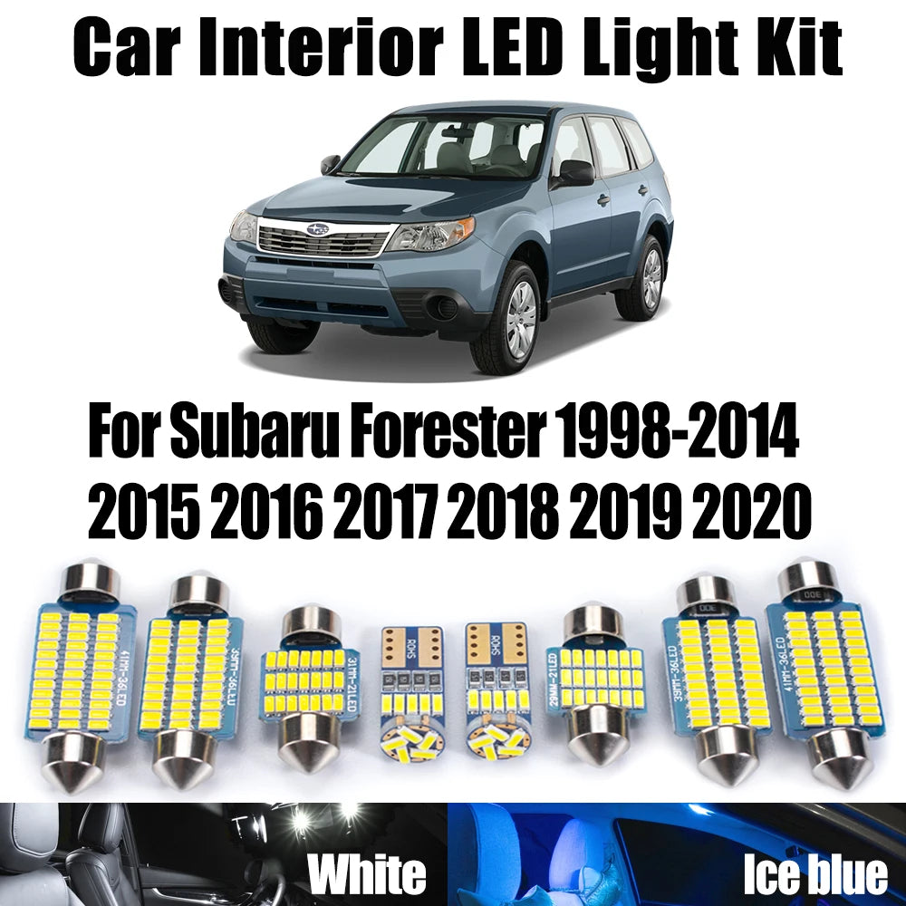 LED Interior Light Kit for Subaru Forester 1998-2014 - Canbus Dome Map Door Trunk Bulbs | AUTOKITSHOP