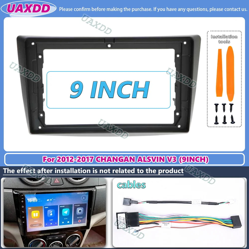 Car Android Radio Frame Audio Panel Car Multimedia Frame 9inch Fascias For Chana Changan A