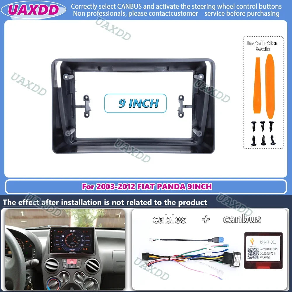 9 Inch Car Frame Fascia Adapter Canbus Box Decoder Android CD MP5 GPS Radio Dash Fitting P
