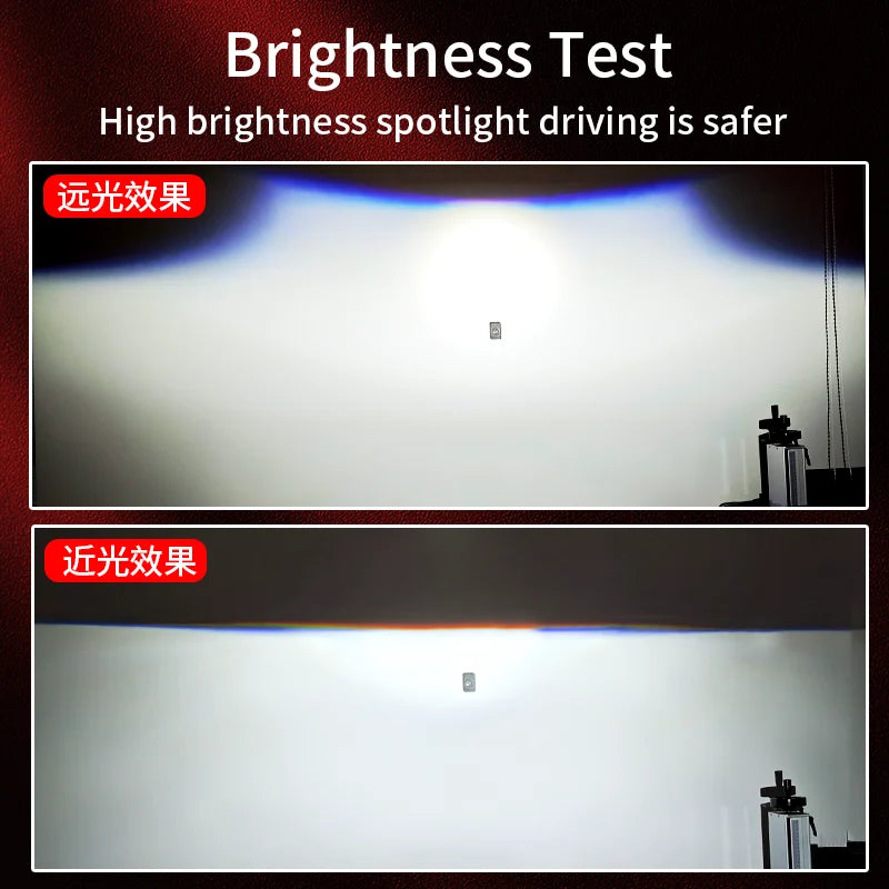 H4 LED Projector lens Car Headlights 100W 6000K 9003 HB2 Auto Lights Bulb H4 High Low Turb