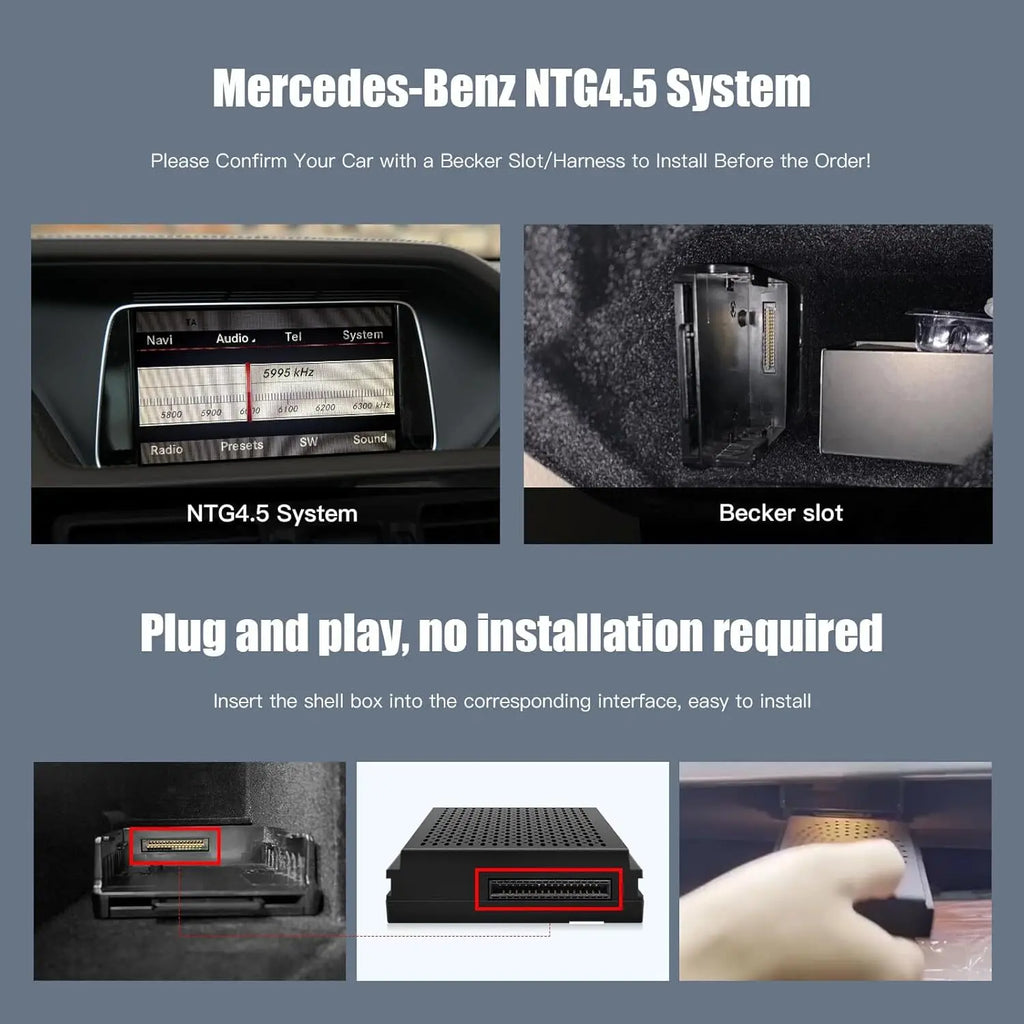 Wireless CarPlay Android Auto NTG 4.5 System 2011-2015 Mercedes Benz A B C E Class GLA CLA