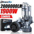 1900W 2000000LM H4 LED Projector Lens Bulbs Canbus 9003 Turbo 12V 6000K Car Headlights Hig