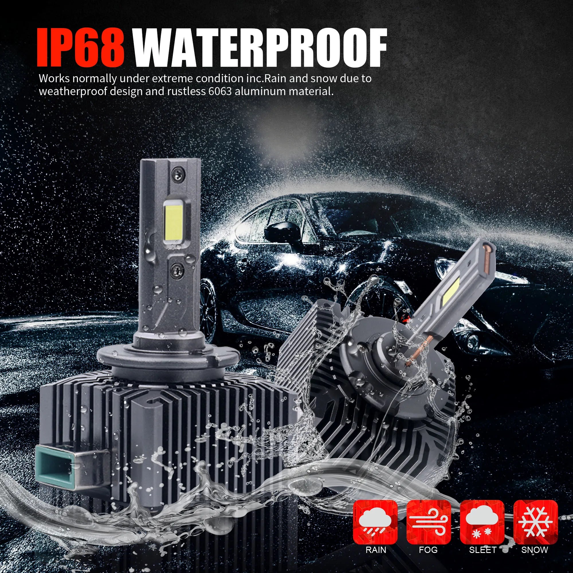 D1S D3S LED Headlights Bulbs D2S D2R D4S D4R D5S D8S Canbus Lamps Auto Light Two-sided CSP