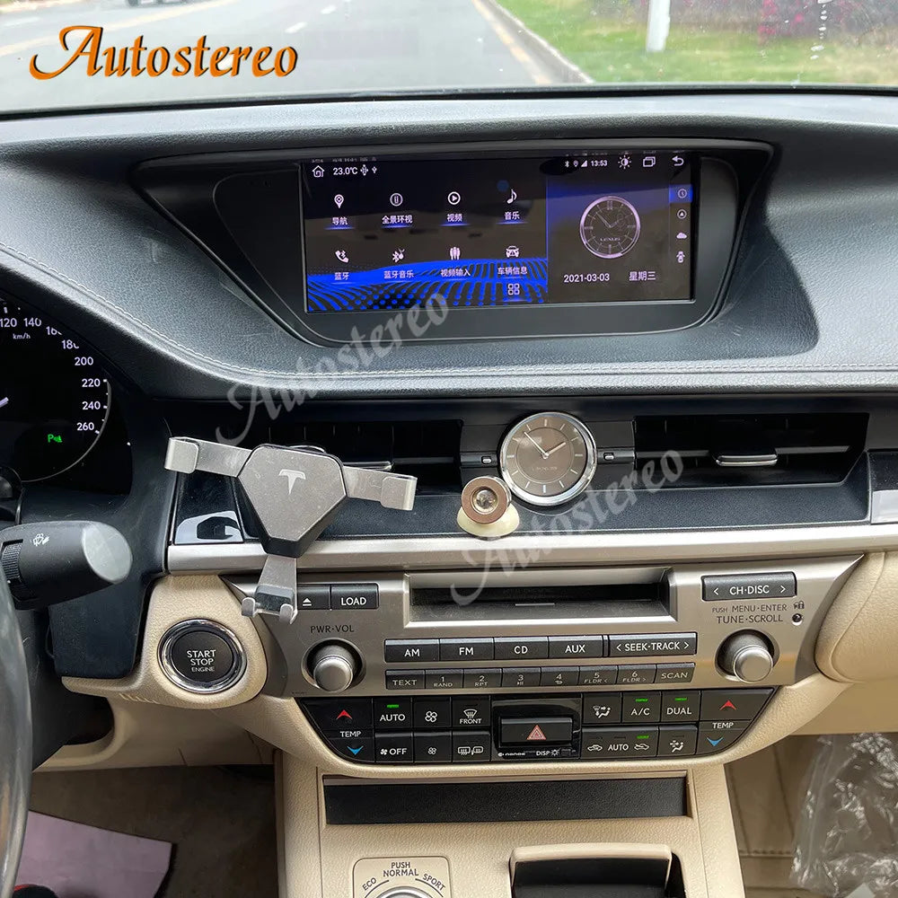 System Qualcomm Carplay Android 13 For Lexus ES300 ES350 2013-2019 Car GPS Navigation Auto