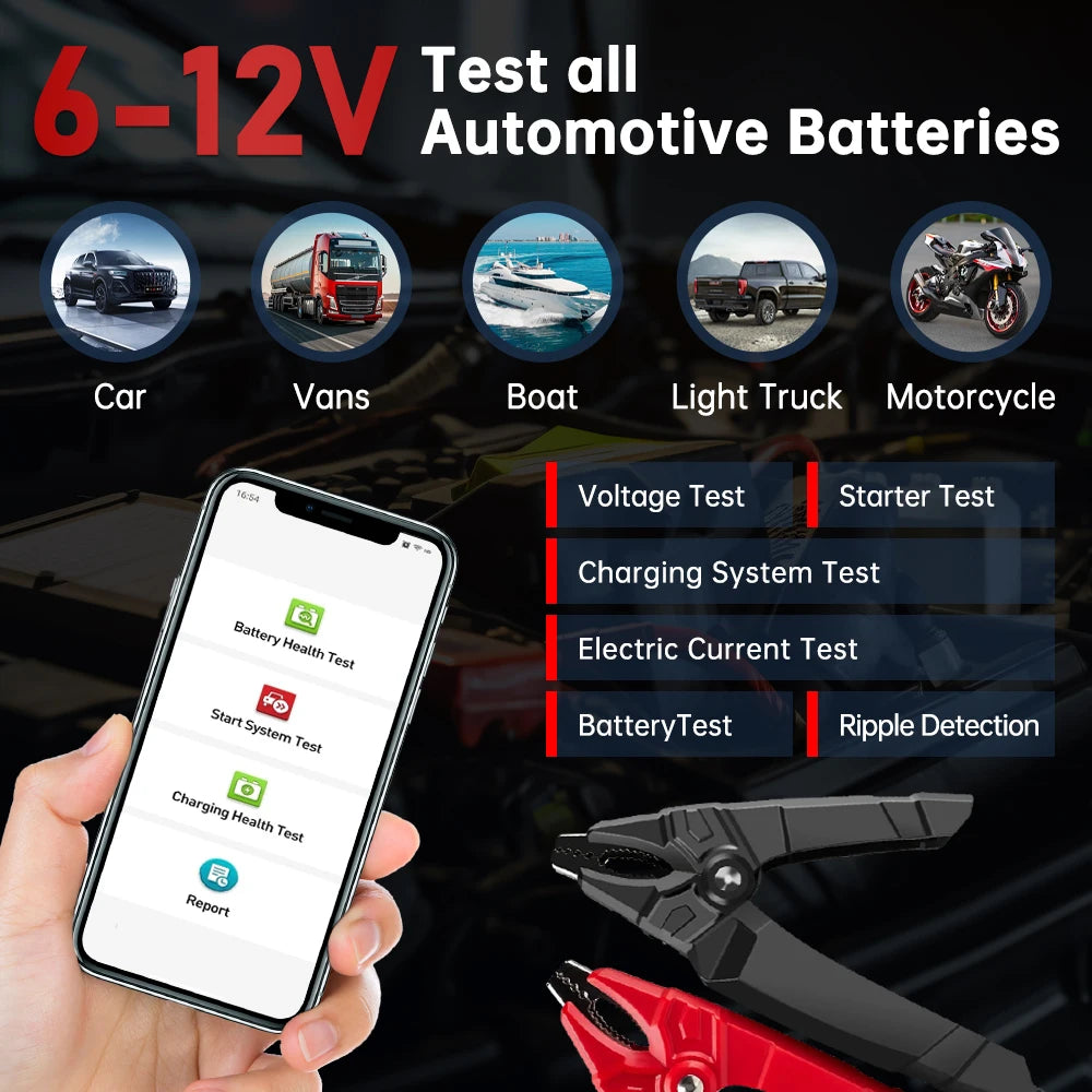 LAUNCH BST360 12V Car Battery Tester Automotive Cranking Charging Scanner Tools for CRP919 | AUTOKITSHOP