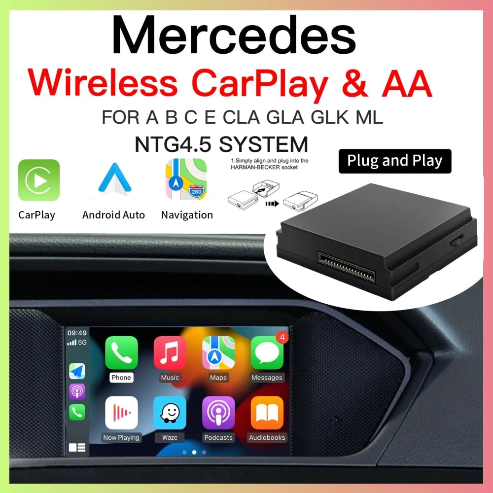 Rhythm Wireless Carplay Suitable for Mercedes Benz A B C E CLA GLA GLK ML Sprinter NTG4.5  | AUTOKITSHOP