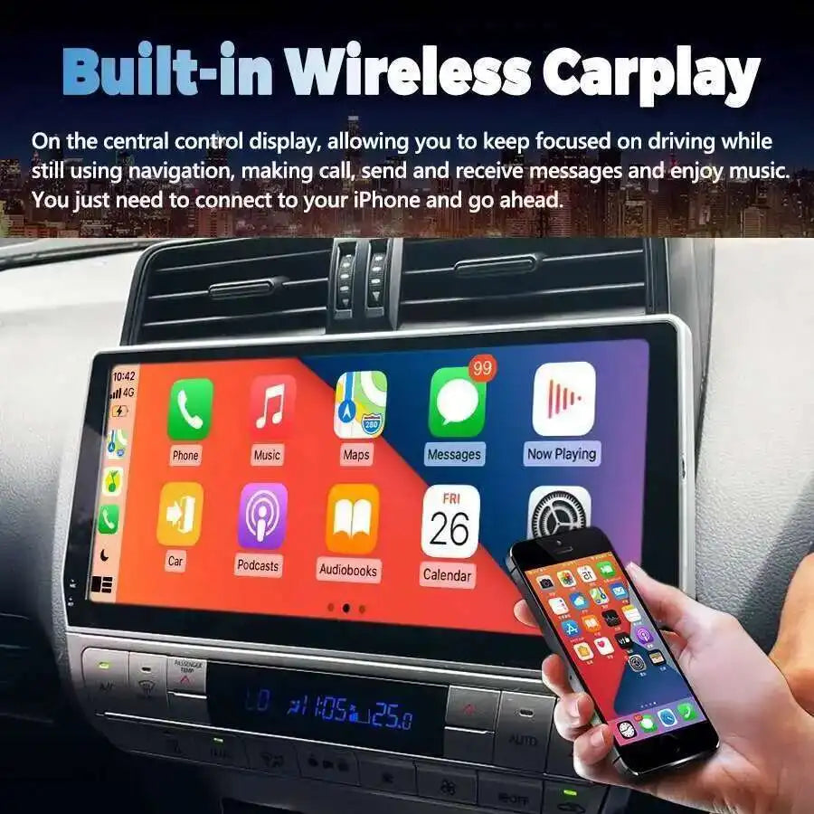 12.3" Android Car Radio For Toyota Land Cruiser Prado 150 2018-2023 Multimedia DVD Player  | AUTOKITSHOP
